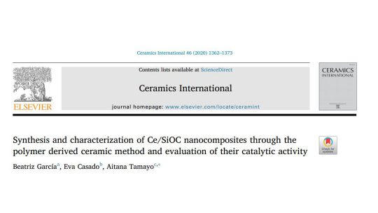 Synthesis and characterization of Ce/SiOC nanocomposites through the polymer derived ceramic method and evaluation of their catalytic activity